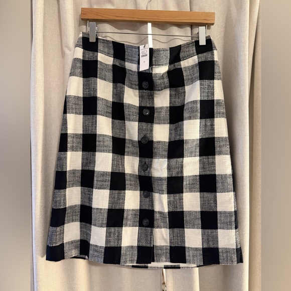 Talbots Dresses & Skirts - Talbots Black and White Gingham Plaid Checked Skirt NWT 8
